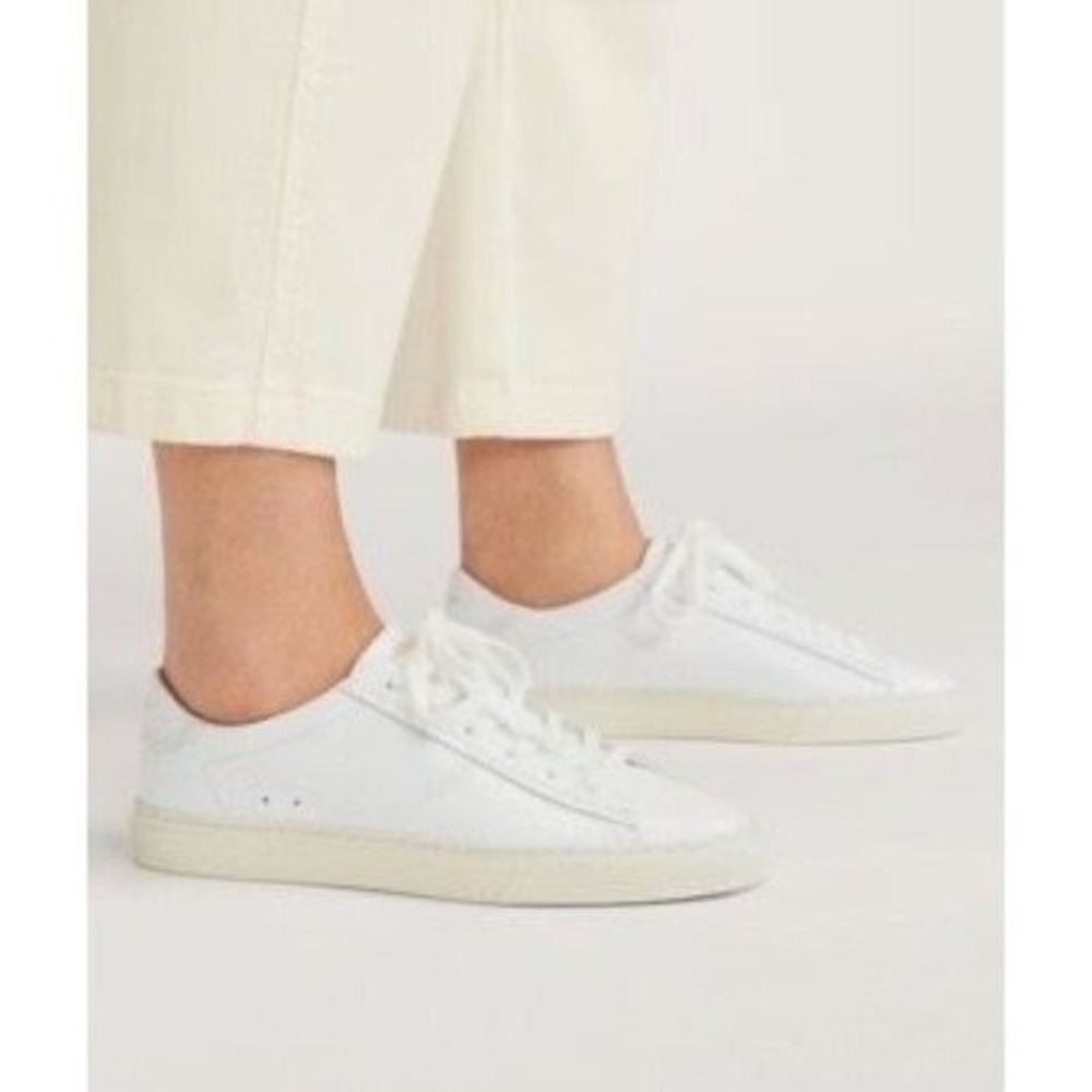 NEW Everlane Day Sneaker Leather Upper‎ White Big Girls Size 3.5  Women's Size 5